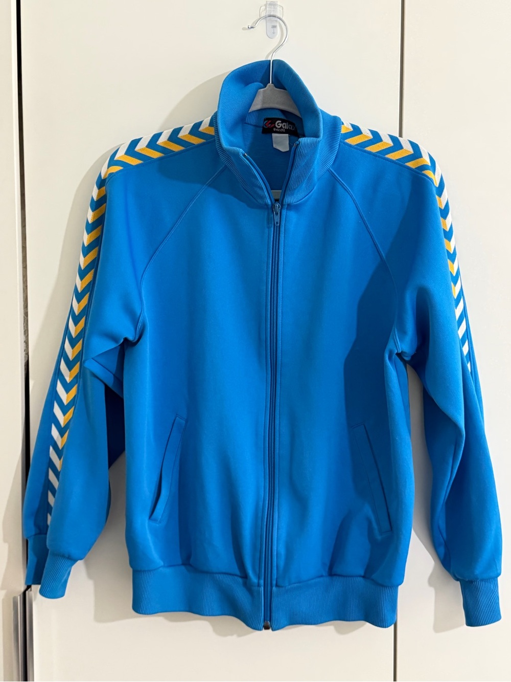 VTG GALAX Japanese Track Jacket Blue Chevron - large (?)